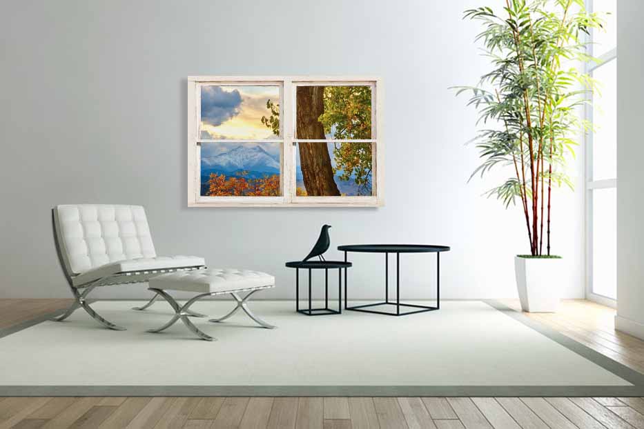 Mountain window view fine art print